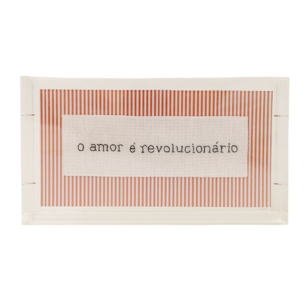 Acrílico Decorativo Amor é Revolucionário 30x17cm