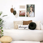 Acrílico Decorativo Aimer 24 por 24 cm em Caixa de Acrílico com Bordado em Linho para Decoração Afetiva