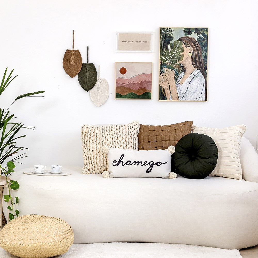 Acrílico Decorativo Aimer 24 por 24 cm em Caixa de Acrílico com Bordado em Linho para Decoração Afetiva