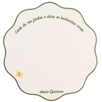 Jogo Americano Impermeável Redondo Com Frase Jardim