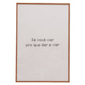 Quadro Decorativo Bordado à Mão Se Você Vier 40x60 cm com Moldura de Madeira e Vidro