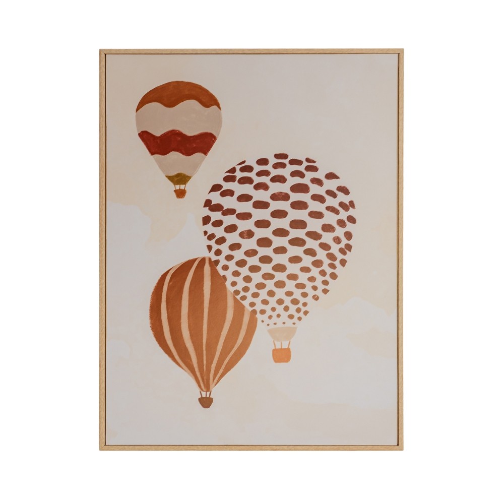 Quadro Decorativo Balões 30x40 cm em Moldura Filete e Estampa  Aconchegante
