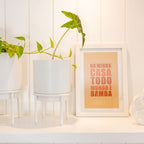 Quadro Decorativo Bamba 30x20 cm em Moldura Madeira com Vidro