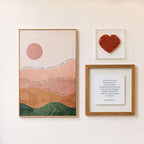 Quadro Guimarães Rosa  35 35 cm  Moldura de Madeira com Vidro Flutuante