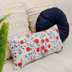 Almofada Decorativa Redonda Circle Azul Marinho com Enchimento 42 cm