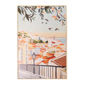 Quadro Decorativo Mirante 40x60 cm  com Moldura Filete Paisagem Urbana e Marítima com Impressão Fosca
