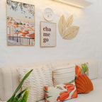 Quadro Decorativo Mirante 40x60 cm  com Moldura Filete Paisagem Urbana e Marítima com Impressão Fosca