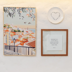 Quadro Decorativo Mirante 40x60 cm  com Moldura Filete Paisagem Urbana e Marítima com Impressão Fosca