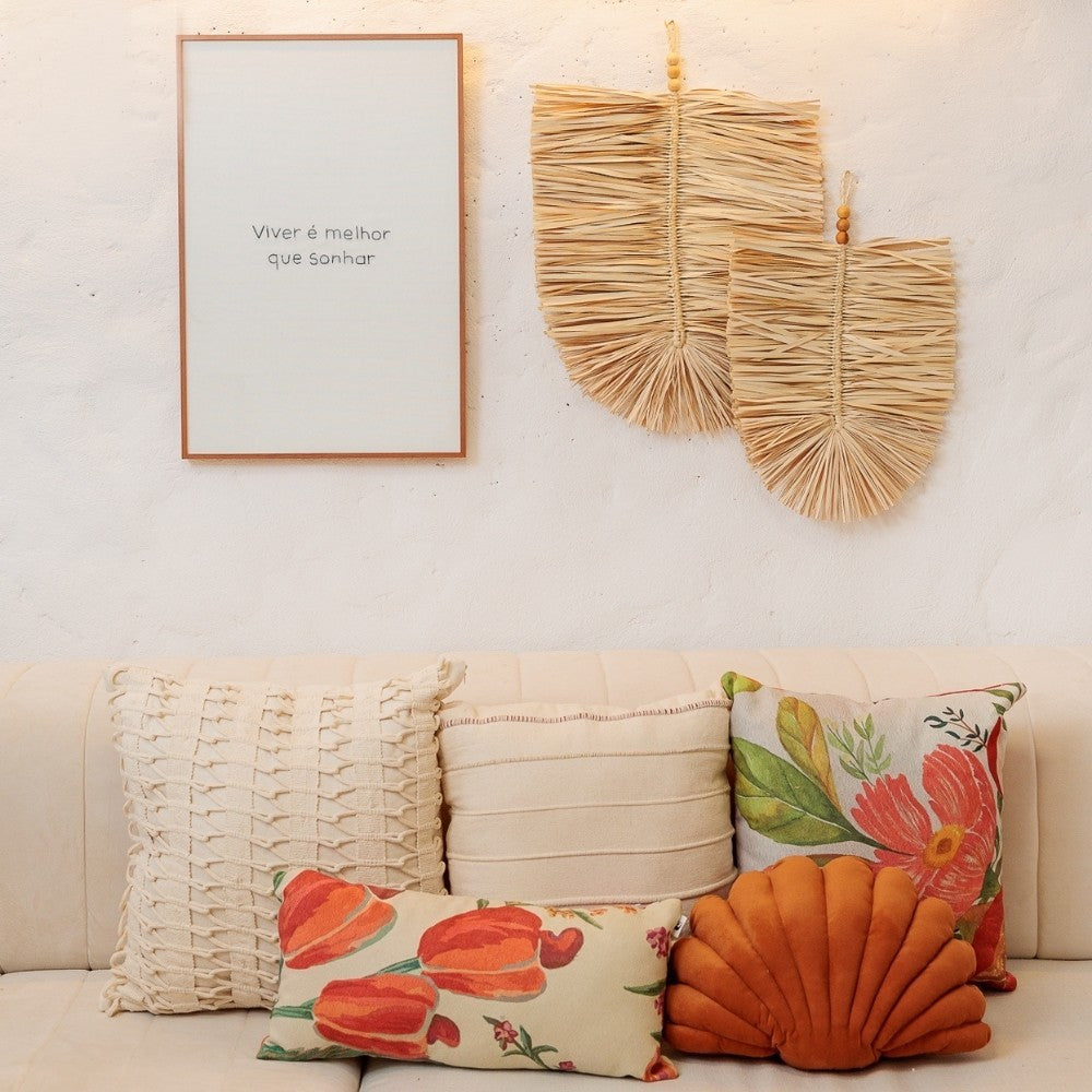 Duo Folhas Decorativas Artesanais