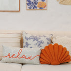 Almofada Decorativa Floral Romantic Azul com Enchimento 45 x 45 cm