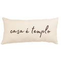 Almofada Baguete Casa é Templo Tecido em Bouclé Off White