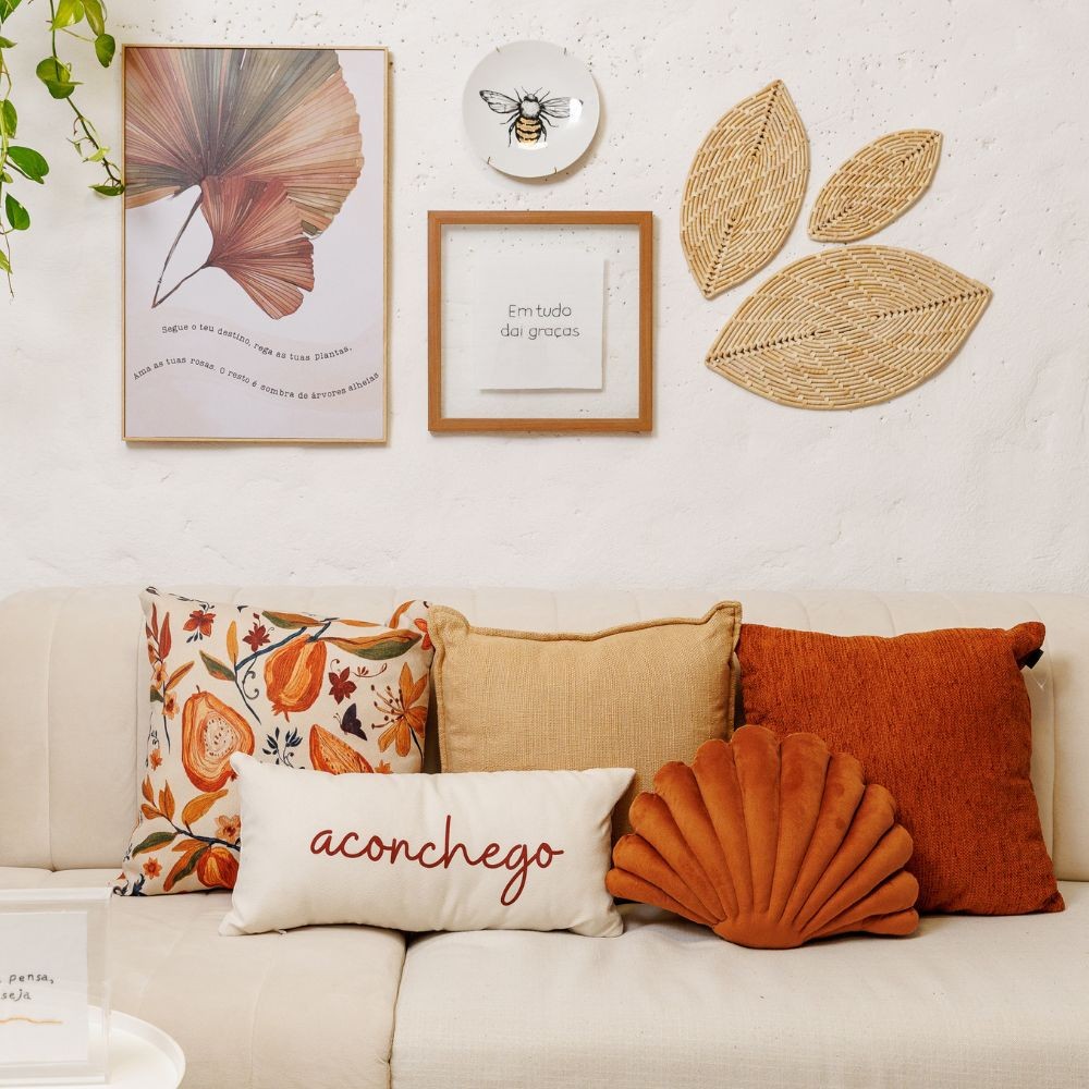 Almofada Decorativa Botânica Laranja
