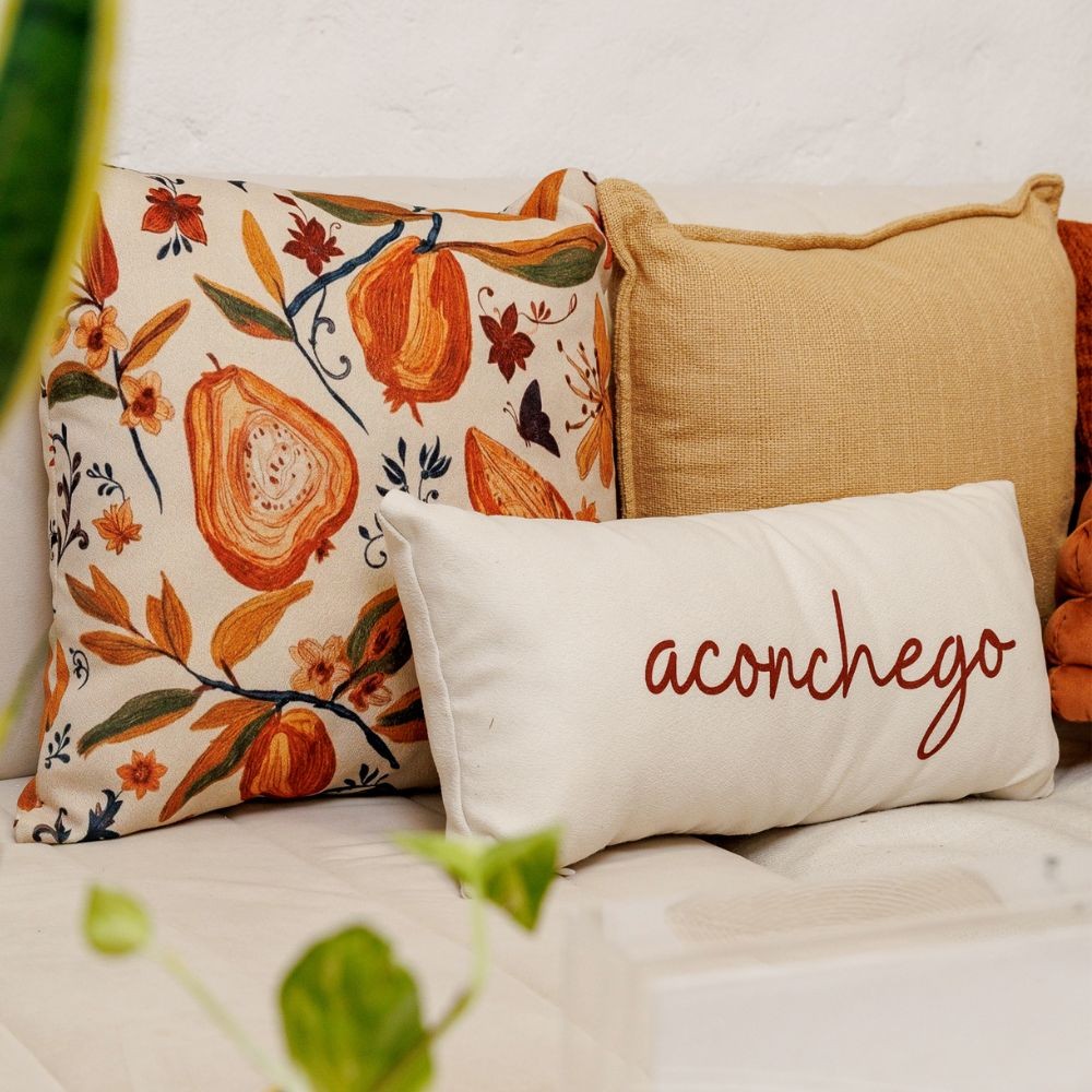 Almofada Decorativa Botânica Laranja