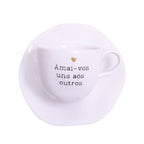 Xícara com Pires Amai-vos uns aos outros 220 ml