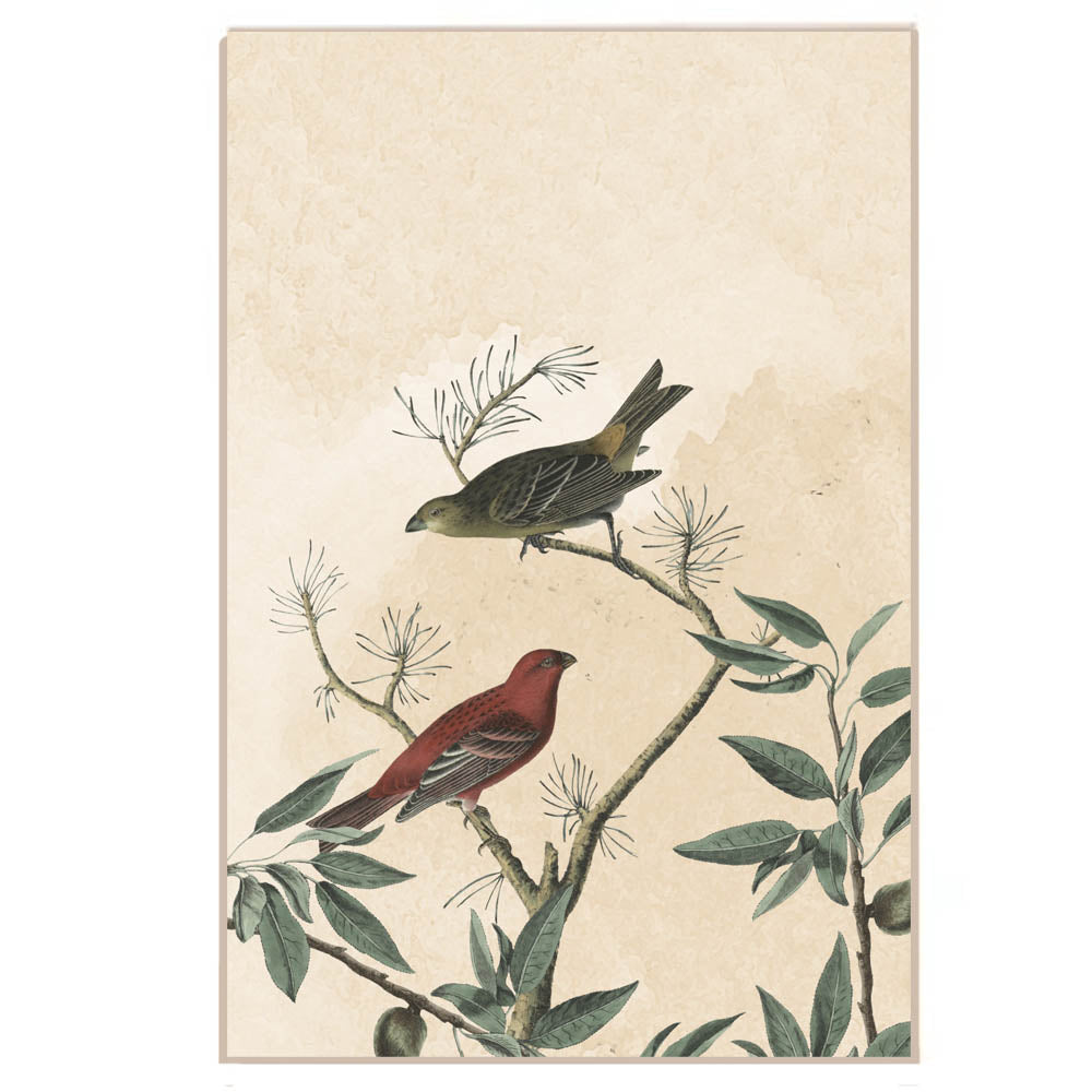 Quadro Decorativo Birds em Moldura Filete com Estampa de Natureza