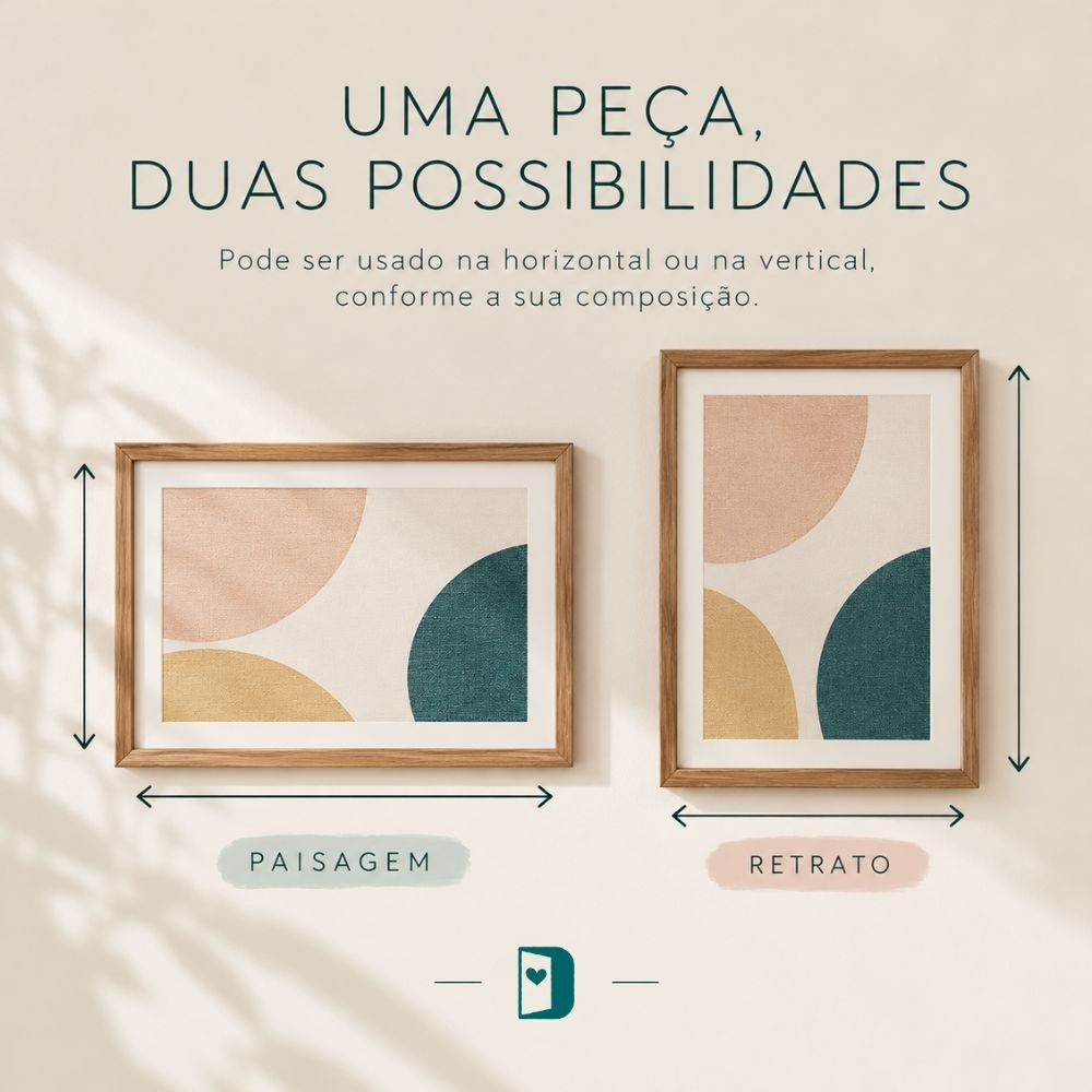 Quadro Floral Flores Brancas com Fundo Amarelo e Moldura de Madeira