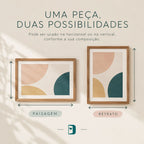 Quadro Floral Flores Brancas com Fundo Amarelo e Moldura de Madeira
