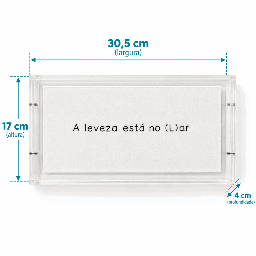 Acrílico Decorativo Lar Bordado