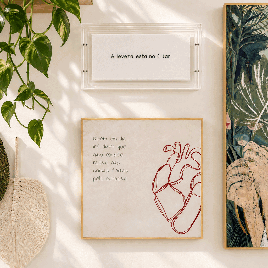 Acrílico Decorativo Lar Bordado
