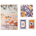 Kit Decorativo Mirante, Floral Azul, Nosso Tempo e Poente