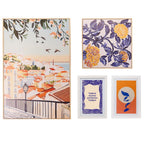 Kit Decorativo Mirante, Floral Azul, Nosso Tempo e Poente