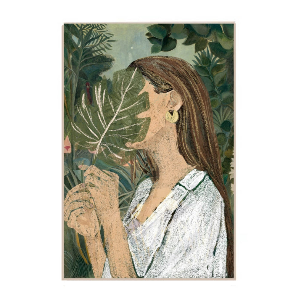 Quadro Decorativo Nature em Moldura Filete para Decoração Botânica e Acolhedora