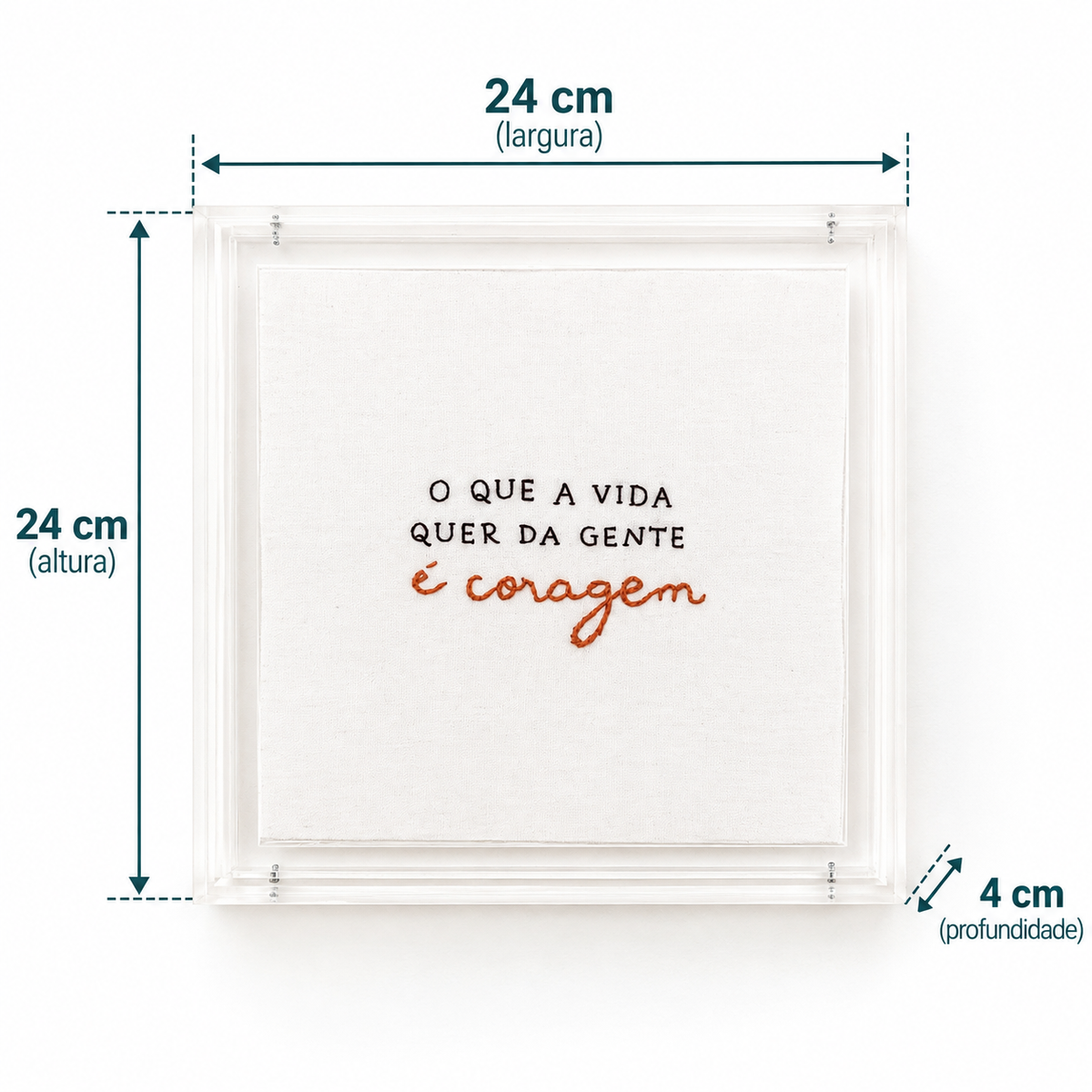 Acrílico Decorativo Coragem