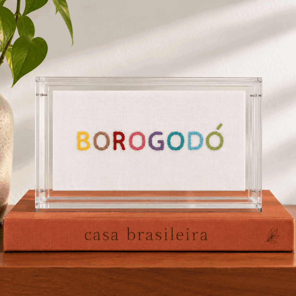 Acrílico Decorativo Borogodó Bordado