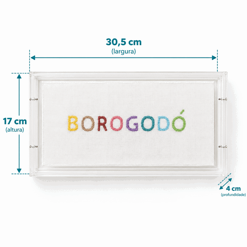 Acrílico Decorativo Borogodó Bordado