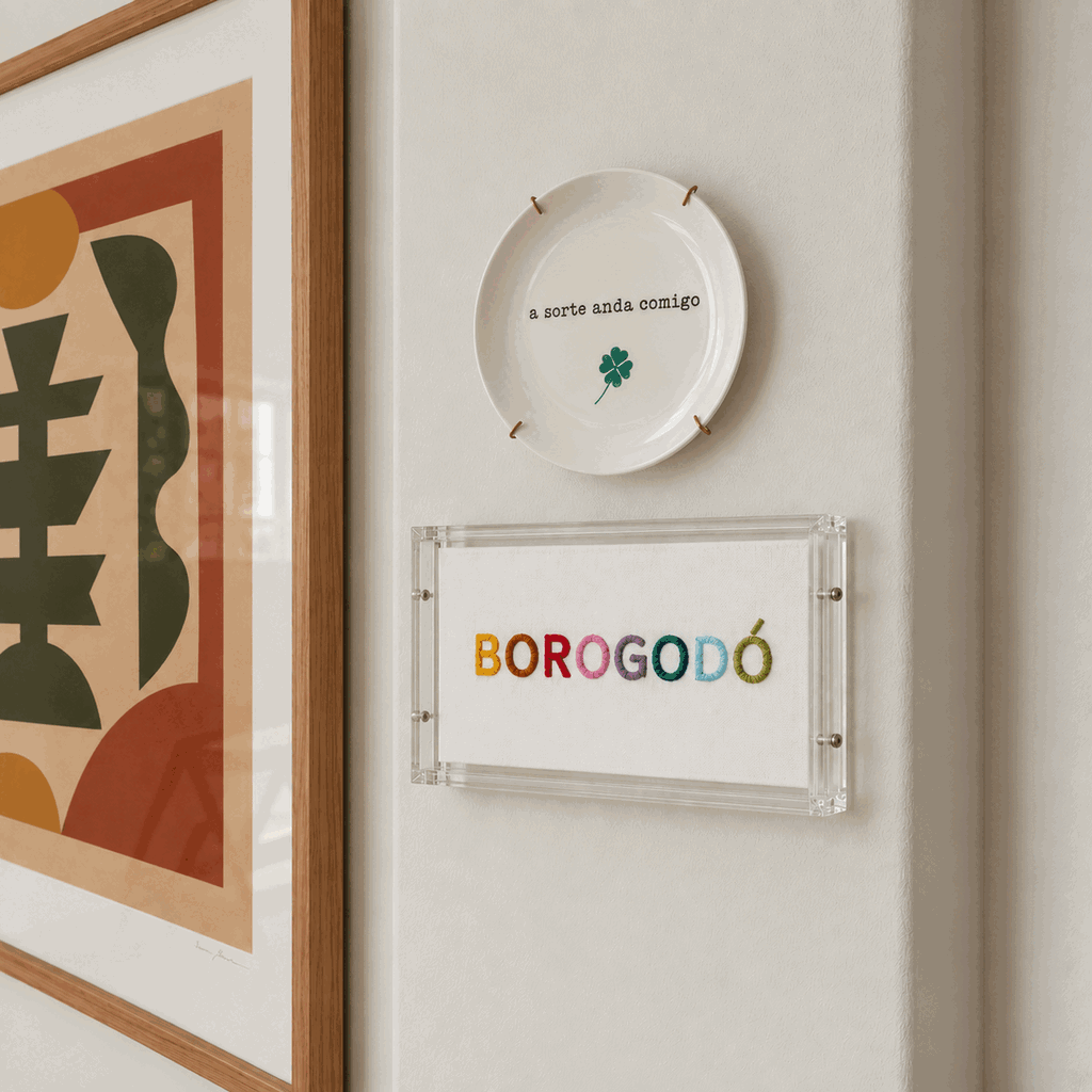 Acrílico Decorativo Borogodó Bordado