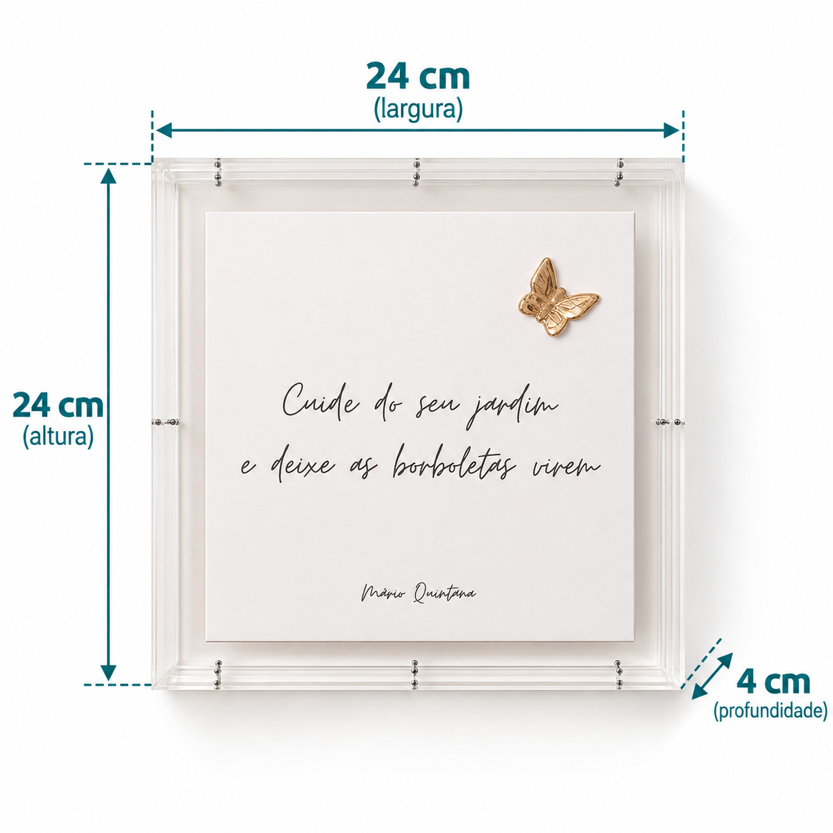 Acrílico Decorativo Com Azulejo Cuide do Seu Jardim