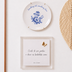 Acrílico Decorativo Com Azulejo Cuide do Seu Jardim