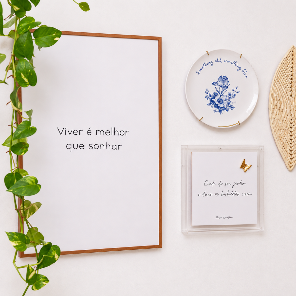 Acrílico Decorativo Com Azulejo Cuide do Seu Jardim