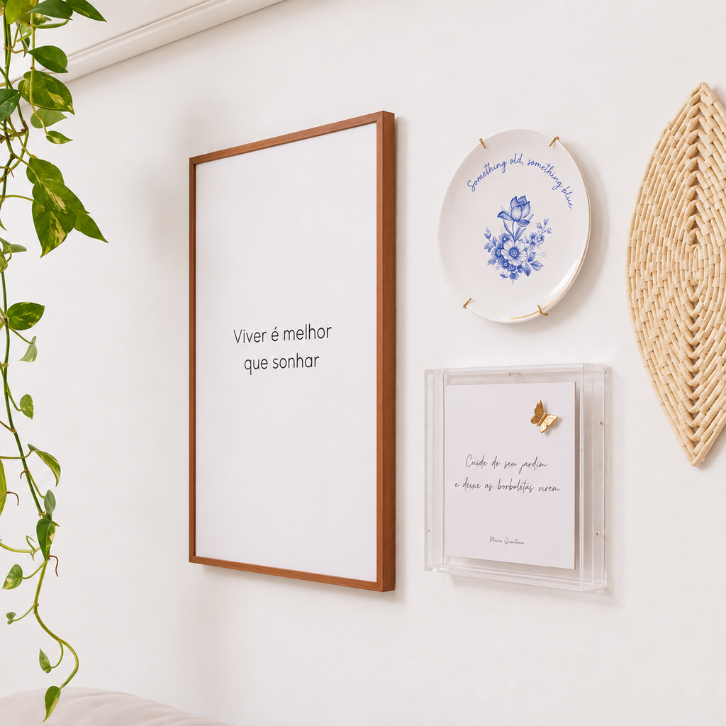 Acrílico Decorativo Com Azulejo Cuide do Seu Jardim