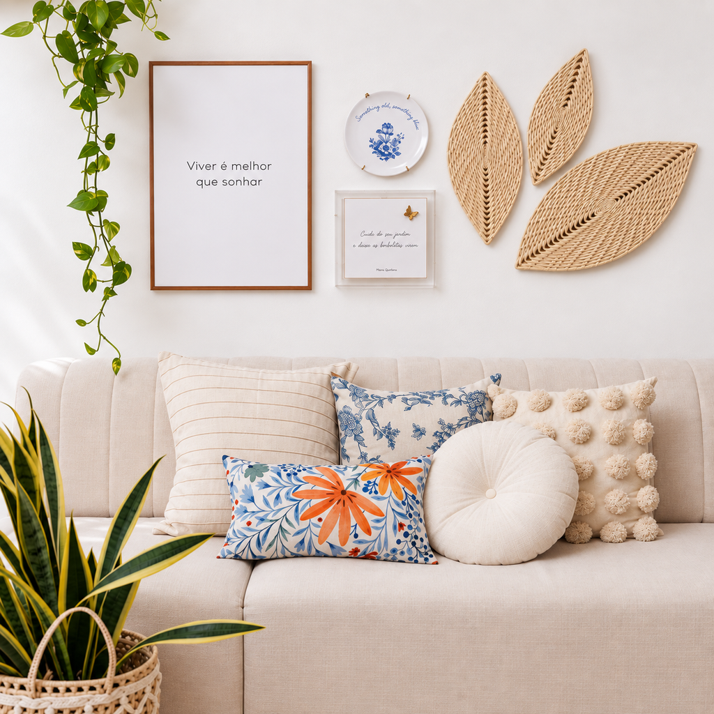 Acrílico Decorativo Com Azulejo Cuide do Seu Jardim