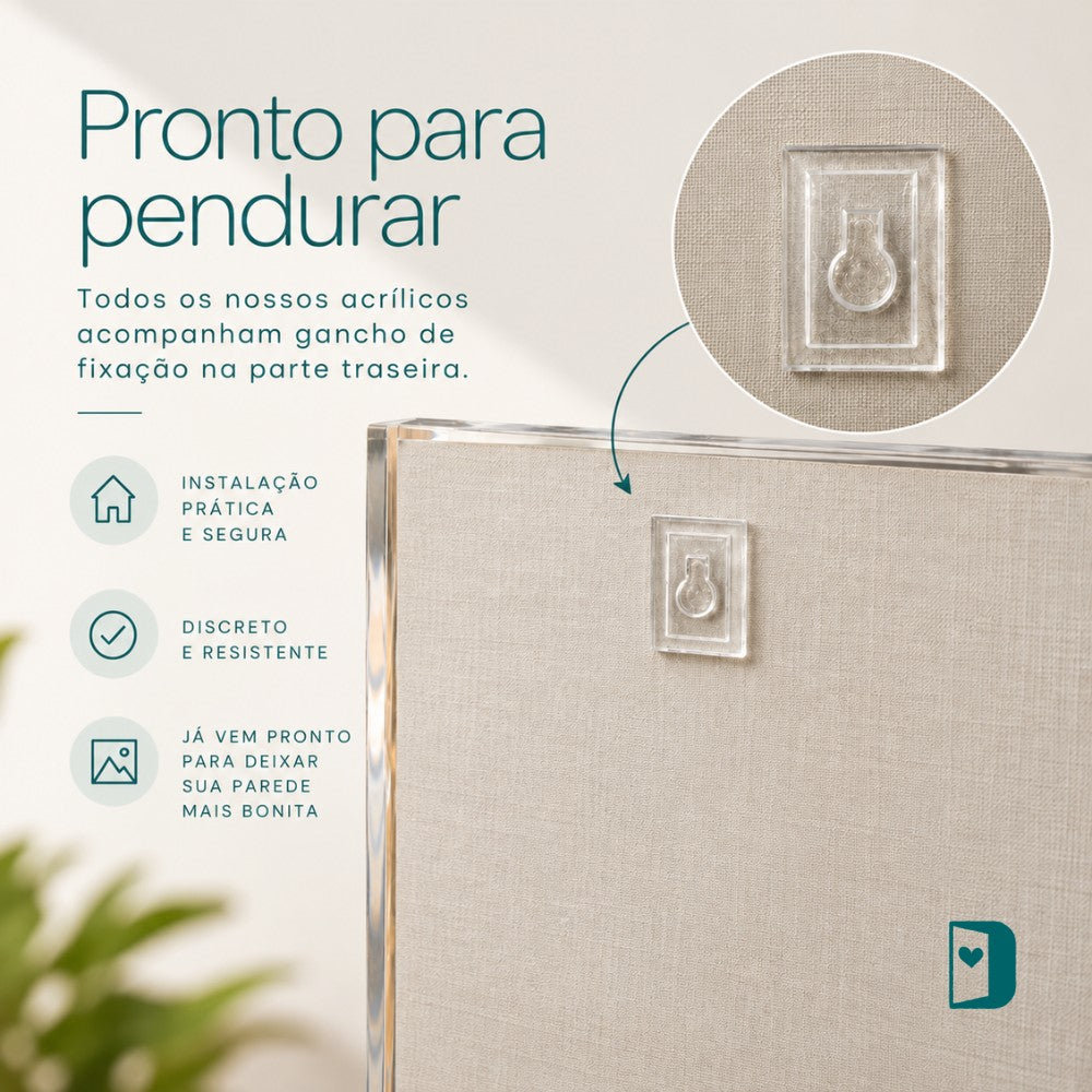 Acrílico Decorativo Bordado Segue o Baile