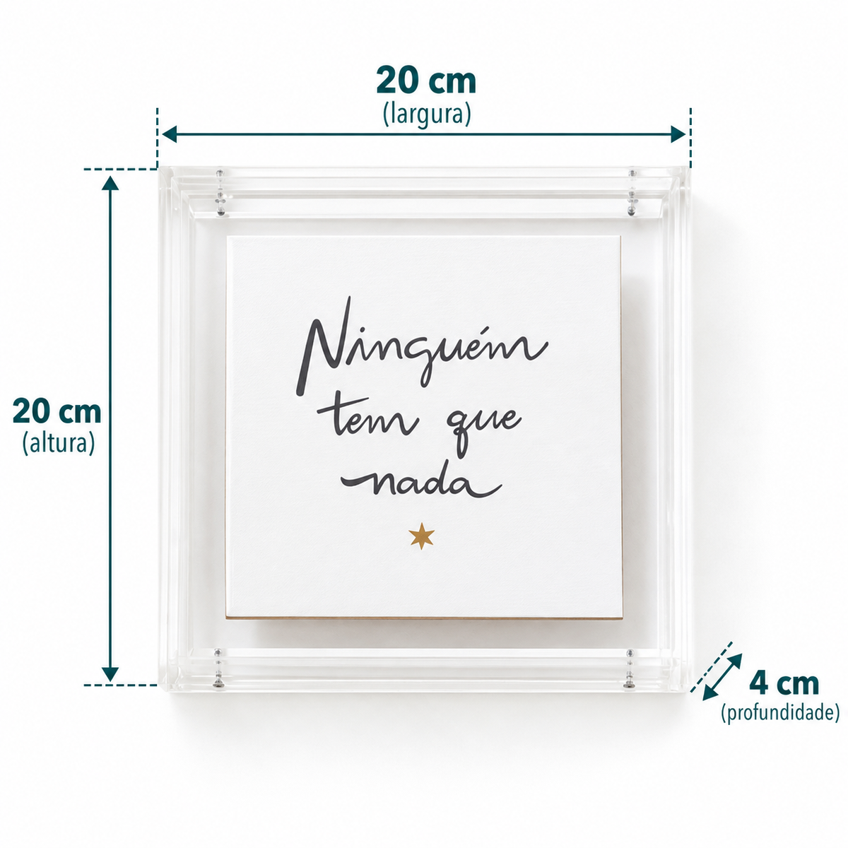 Acrílico Decorativo Ninguém Tem Que Nada