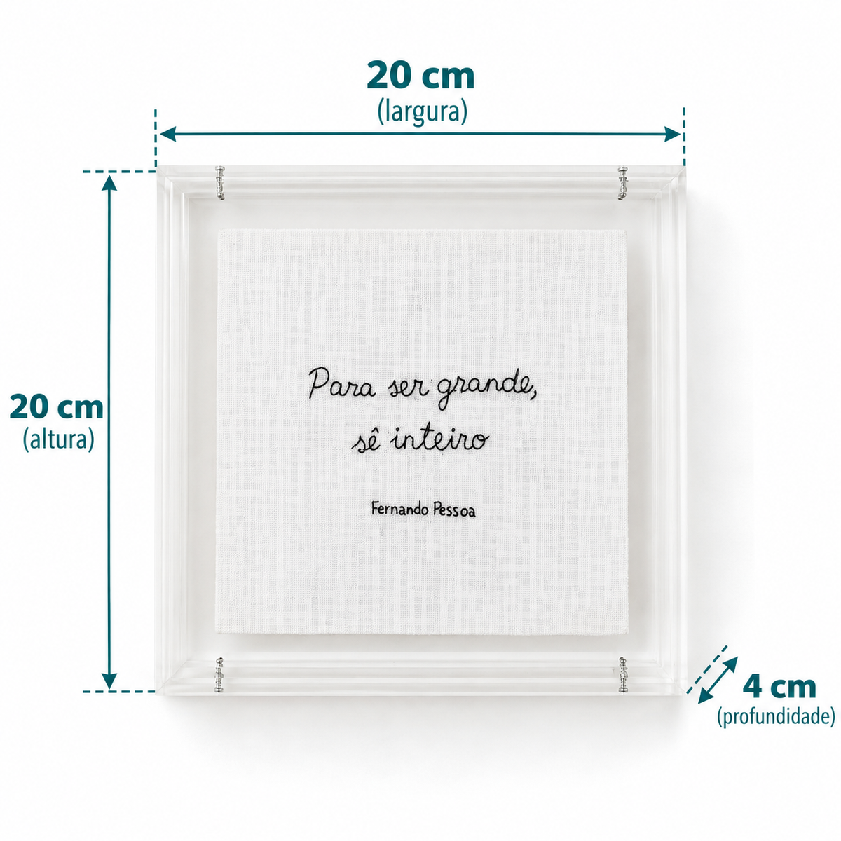 Acrílico Decorativo Ser Grande 20x20 cm