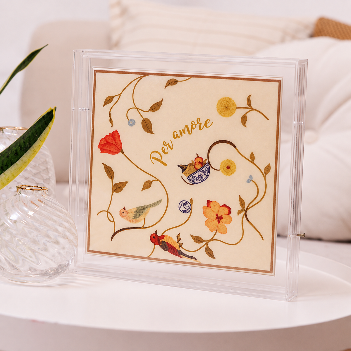 Acrílico Decorativo Com Azulejo Estampado Per Amore