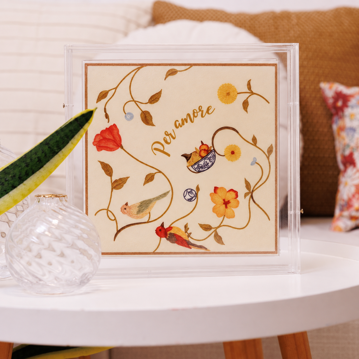 Acrílico Decorativo Com Azulejo Estampado Per Amore