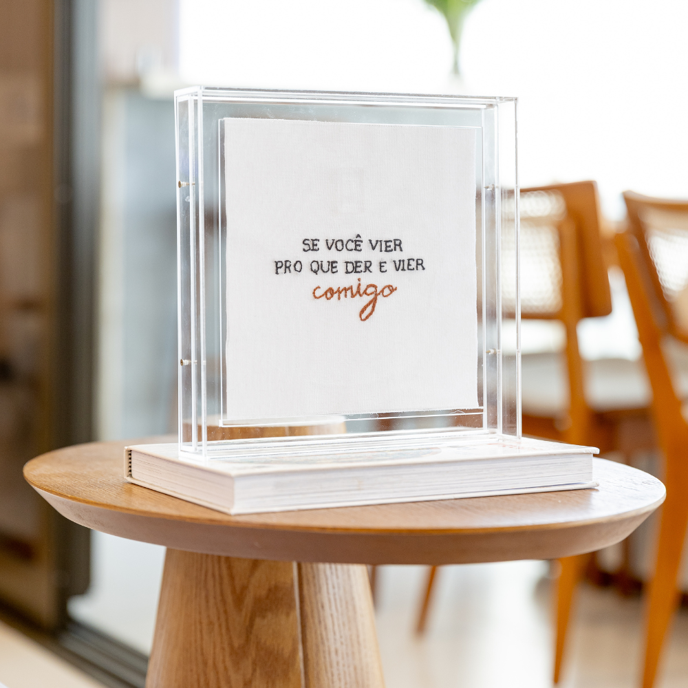 Acrílico Decorativo Se Você Vier 24x24 cm para Compor Ambientes com Afeto