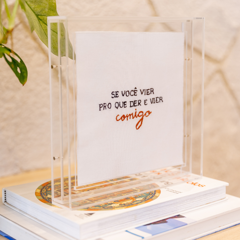 Acrílico Decorativo Se Você Vier 24x24 cm para Compor Ambientes com Afeto