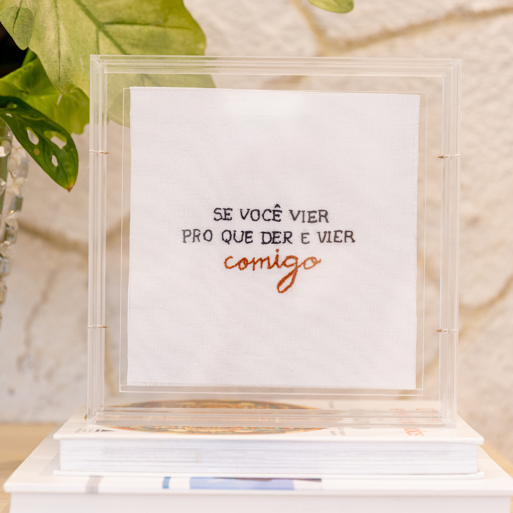 Acrílico Decorativo Se Você Vier 24x24 cm para Compor Ambientes com Afeto