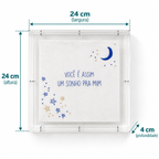 Acrílico Decorativo Infantil com Bordado Você é Assim Azul