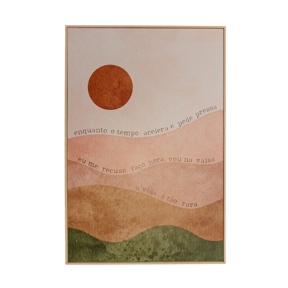 Quadro Decorativo A Vida é Tão Rara em Moldura Filete Moderna