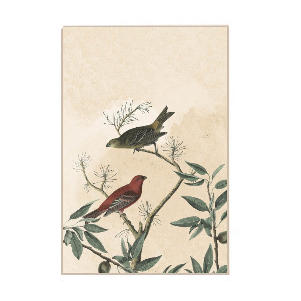 Quadro Decorativo Birds em Moldura Filete com Estampa de Natureza