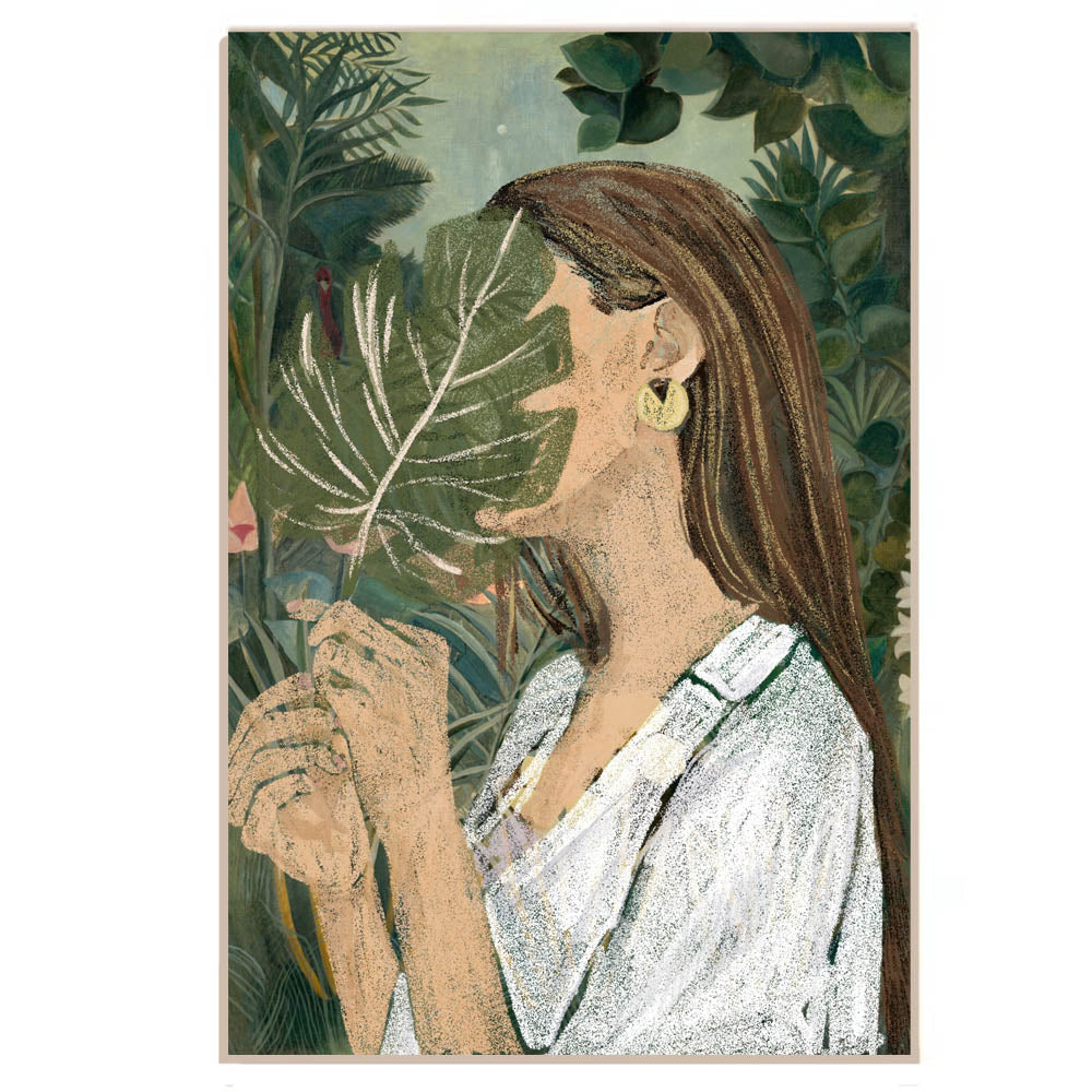 Quadro Decorativo Nature em Moldura Filete para Decoração Botânica e Acolhedora