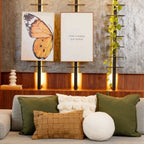 Quadro Decorativo Borboleta Papillon em Moldura Filete Tendência
