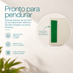 Placa Acrílico Dourada Livrai-nos do Mal Amém 33x5 cm para Inspirar Fé