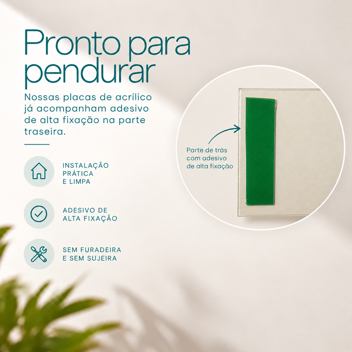 Placa Acrílico Dourada Livrai-nos do Mal Amém 33x5 cm para Inspirar Fé